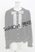 Ank Rouge / レースリボンブラウス M ブラック H-26-03-21-052-CA-BL-NS-ZH
