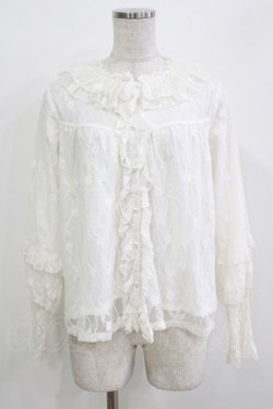 画像1: 梓心蕾（海外ロリータブランド） / レースブラウス L オフ H-26-03-21-058-PU-BL-NS-ZH