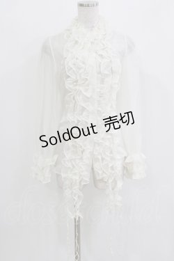 画像1: Hime Garden（海外ロリータブランド） / フリルブラウス L オフ H-26-03-21-059-PU-BL-NS-ZH