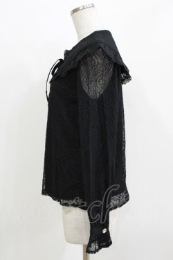 画像2: Ank Rouge / ビジューボタンレースブラウス M ブラック H-26-03-21-061-CA-BL-NS-ZH