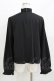 画像3: DearMyLove / ハイネック ピンタックブラウス LL ブラック H-26-03-21-062-EL-BL-NS-ZH (3)