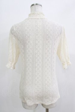 画像2: F&A / 5分袖ストライプレーストップス Free IVORY H-26-03-21-065-LO-TO-NS-ZH