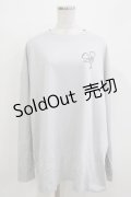 pium / pium teddy friends オーバーサイズロングTシャツ Free ブルーグレー H-26-03-21-068-0-TS-NS-ZH