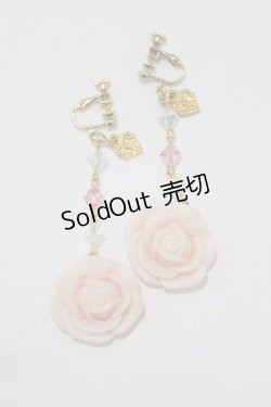 画像1: BABY,THE STARS SHINE BRIGHT / Rose Boudoirイヤリング  ピンク H-26-03-21-076-BA-AC-NS-ZH