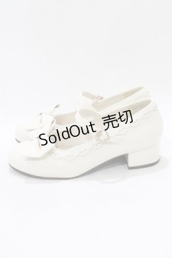 画像2: axes femme kawaii / ローヒールリボンパンプス L オフ H-26-03-21-081-AX-SH-NS-ZH