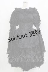 Lost Aqua（海外ロリータブランド） / Hybrid Moonlight Dollジャンパースカートセット ブラウスXXL/スカートXL ブラック H-26-03-21-010-PU-OP-NS-ZH