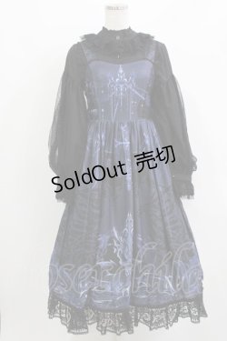 画像1: Urtto（海外ロリータブランド） / ジャンパースカートセット L ブラック/ネイビー H-26-03-21-015-PU-BL-NS-ZH