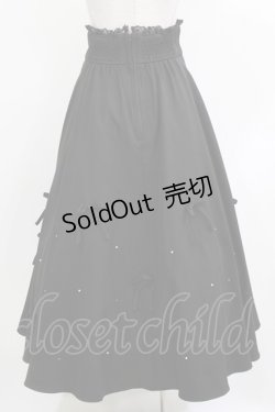 画像3: couture BY ROJITA / ランダムリボンロングフレアスカート Free ブラック H-26-03-21-017-GO-SK-NS-ZH