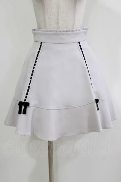 画像1: Ank Rouge / ハシゴリボンフレアースカート M グレー H-26-03-21-020-CA-SK-NS-ZH