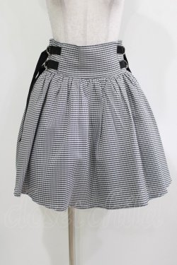 画像1: Ank Rouge / サイドリボンギャザースカート M ブラック H-26-03-21-021-CA-SK-NS-ZH