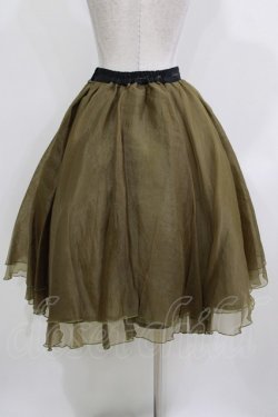 画像3: elements,H / オーガンジーフレアスカート  カーキ H-26-03-22-003-PU-SK-KB-ZH