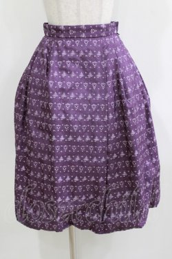 画像1: Jane Marple / グリッターエンブロイダリースカート  紫 H-26-03-22-027-JM-SK-KB-ZH