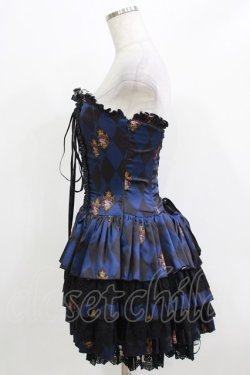 画像2: ATELIER PIERROT / "Diamond Circus"ミニコルセットワンピース  紺 H-26-03-22-035-EL-OP-KB-ZH