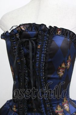 画像4: ATELIER PIERROT / "Diamond Circus"ミニコルセットワンピース  紺 H-26-03-22-035-EL-OP-KB-ZH