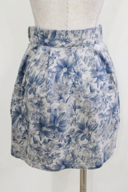 画像3: elements,H / パールチャーム付フラワースカート  グレー×ブルー H-26-03-22-036-PU-SK-KB-ZH