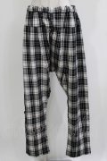 ALGONQUINS / チェックサルエルパンツ  オフ×ブラック H-26-03-22-040-AL-PA-KB-ZH