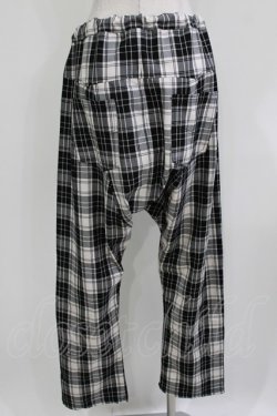 画像3: ALGONQUINS / チェックサルエルパンツ  オフ×ブラック H-26-03-22-040-AL-PA-KB-ZH