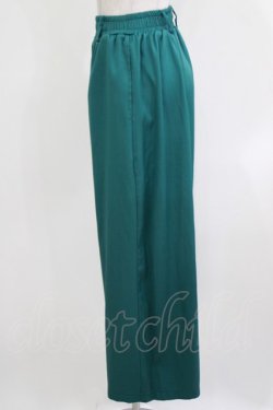 画像2: NieR Clothing / サイド刺繍ワイドパンツ  グリーン H-26-03-22-045-PU-PA-KB-ZH