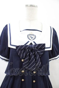 画像3: Amavel / クラシカルセーラーSetUp風ワンピース(ミドル丈) Free ネイビー H-26-03-22-1028-CA-OP-NS-ZH
