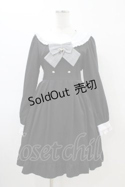 画像1: Amavel / ガーリーフリルセーラーロングスリーブワンピース Free ブラック H-26-03-22-1029-CA-OP-NS-ZH