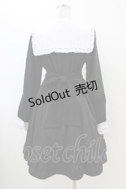 画像2: Amavel / ガーリーフリルセーラーロングスリーブワンピース Free ブラック H-26-03-22-1029-CA-OP-NS-ZH