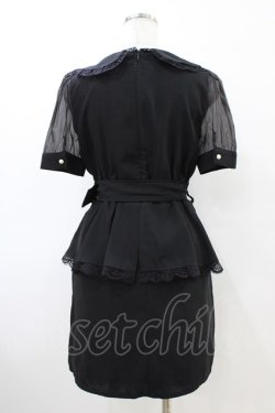 画像2: Ank Rouge / ペプラムワンピース M ブラック H-26-03-22-1031-CA-OP-NS-ZH