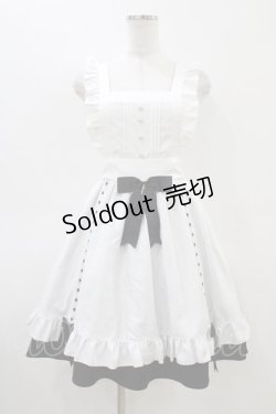 画像1: Amavel / Dark Chember Maidミドルエプロンジャンパースカート Free ブラック H-26-03-22-1034-CA-OP-NS-ZH