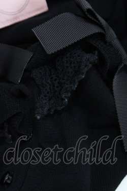 画像3: Maria pipi / リボンネックカーディガン Free ブラック H-26-03-22-1040-EL-TO-NS-ZH