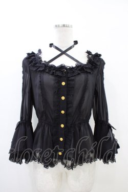 画像1: Angelic Pretty / Romantic Brightブラウス Free ブラック H-26-03-22-1041-AP-BL-NS-ZH