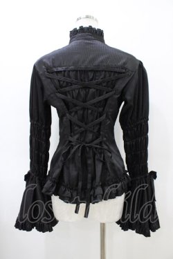 画像2: metamorphose / シャーリング姫袖ブラウス Free ブラック H-26-03-22-1044-ME-BL-NS-ZH