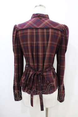 画像2: Victorian maiden / プレッピーチェックブラウス Free ボルドー H-26-03-22-1049-CL-BL-NS-ZH