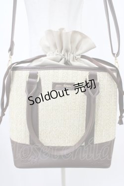 画像3: axes femme / 合皮×雑材バイカラーバッグ  ブラウン H-26-03-22-1007-AX-BG-NS-ZH