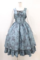 画像1: Victorian maiden / Wunder gardenビスチェドレス Free ピーコック H-26-03-22-1012-CL-OP-NS-ZH (1)