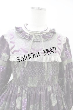 画像3: 仲夏物語（海外ロリータブランド） / ロワールの葡萄園立ち衿ワンピース L パープル H-26-03-22-1016-EL-OP-NS-ZH