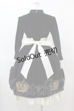 画像2: Vierge Vampur / クラウンエプロンワンピース Free ブラック H-26-03-22-1017-LO-OP-NS-ZH