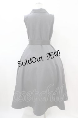 画像2: an another angelus / ベルト付きウールライク開衿ジレワンピース Free GRAY H-26-03-22-1021-CA-OP-NS-ZH