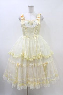 画像1: Mademoiselle Pearl（海外ロリータブランド） / Silk Ballet ジャンパースカート M 生成り H-26-03-22-1022-PU-OP-NS-ZH