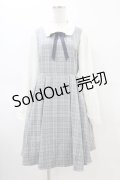 Amavel / チェック切替ワンピース Free グレー H-26-03-22-1026-CA-OP-NS-ZH