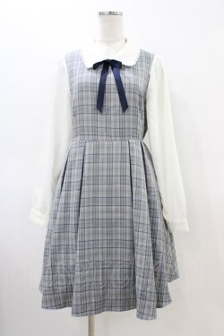 画像1: Amavel / チェック切替ワンピース Free グレー H-26-03-22-1026-CA-OP-NS-ZH