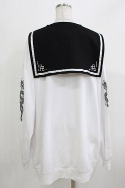 画像3: LISTEN FLAVOR / 蝶と龍のチャイナセーラーワンピ  白 H-26-03-22-047-PU-OP-KB-ZH