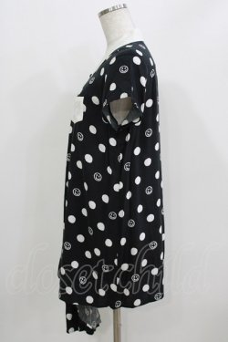 画像2: WORLD WIDE LOVE！(Rydia) / デッドスマイルドットロングシャツ  黒 H-26-03-22-051-PU-BL-KB-ZH