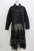 HELL CAT PUNKS / シャツ切替チュールワンピ F 黒 H-26-03-22-052-PU-OP-KB-ZH