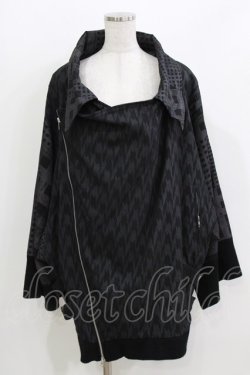 画像1: Sixh / 切替ライダースジャケット  黒 H-26-03-22-056-HN-JA-AK-ZH