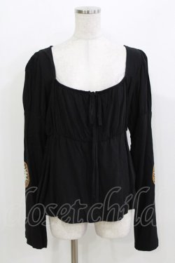 画像1: KILL STAR / EVIL'S HARVEST TOP L 黒 H-26-03-22-065-SL-TO-KB-ZH