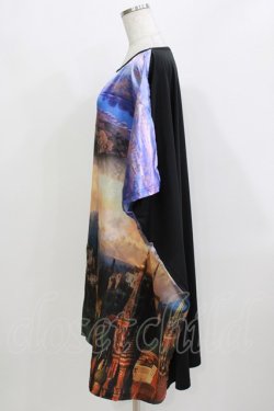 画像2: MALKOMALKA / プリントロングカットソー M 黒 H-26-03-22-068-PU-TO-AK-ZH