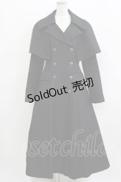 画像1: ATELIER BOZ / カールトンロングケープコート  黒 H-26-03-22-008-EL-CO-AK-ZH