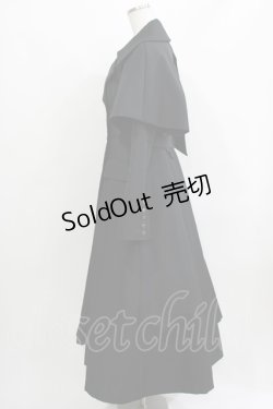 画像2: ATELIER BOZ / カールトンロングケープコート  黒 H-26-03-22-008-EL-CO-AK-ZH