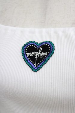 画像3: MORPH8NE / Berry off shoulder ribbed crop top  ホワイト H-26-03-22-076-PU-TO-KB-ZH