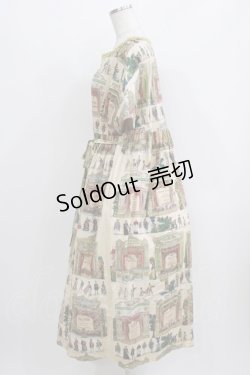 画像2: Jane Marple Dans Le Salon / Paper theaterタブリエドレス  レイトベージュ×マスタード H-26-03-22-010-JM-OP-KB-ZH