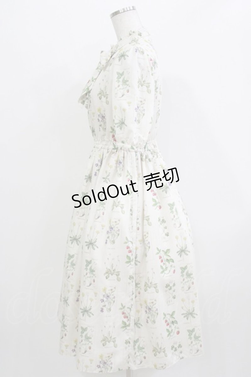 画像2: Melody BasKet / 植物図鑑ボウタイワンピース M アイボリー H-26-03-22-013-LO-OP-KB-ZH (2)